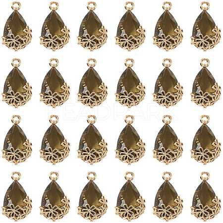 Transparent Glass Pendants GLAA-FZ0001-02F-1