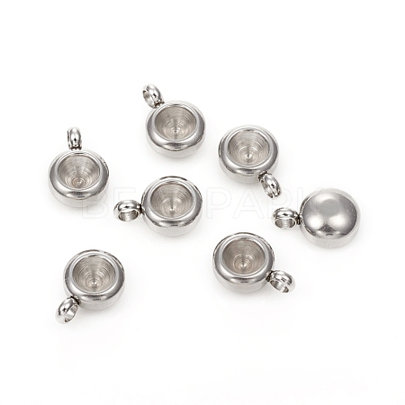 Tarnish Resistant 201 Stainless Steel Pendant Rhinestone Settings STAS-G224-27P-1