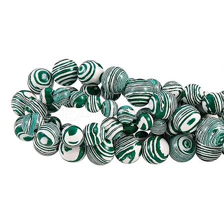 3 Strands 3 Style Synthetic Malachite Beads Strands G-SZ0001-49A-1