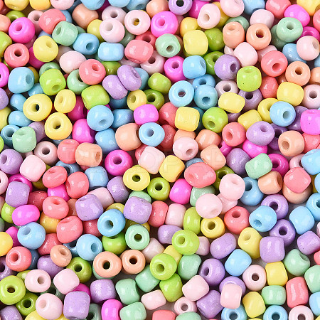 6/0 Baking Paint Glass Seed Beads SEED-S003-KM-02-1