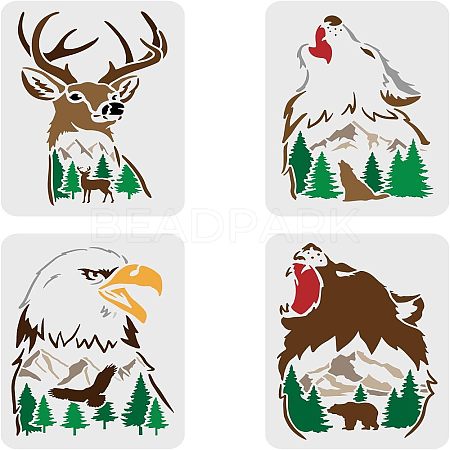 PET Hollow out Drawing Painting Stencils Sets for Kids Teen Boys Girls DIY-WH0172-709-1