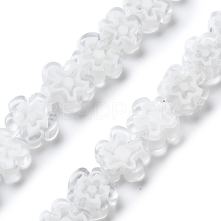 Handmade Millefiori Lampwork Beads Strands LAMP-F035-09S-1