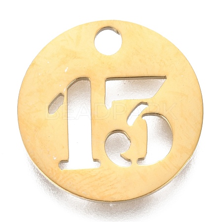 304 Stainless Steel Pendants STAS-F233-13-G-1