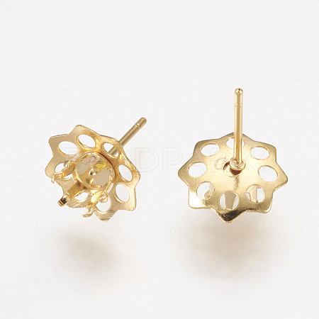 304 Stainless Steel Ear Stud Components STAS-G187-15G-1