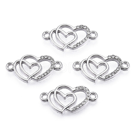 Alloy Rhinestone Links connectors ALRI-Q065-23P-1