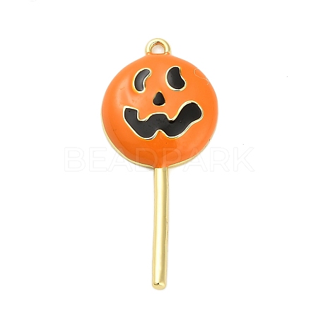 Halloween Brass Enamel Pendants KK-F915-01E-G-1