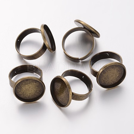 Brass Finger Ring Components X-KK-E476-AB-NF-1