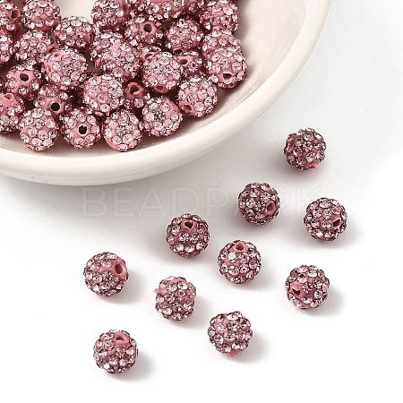 Polymer Clay Rhinestone Beads RB-H284-6MM-223-1