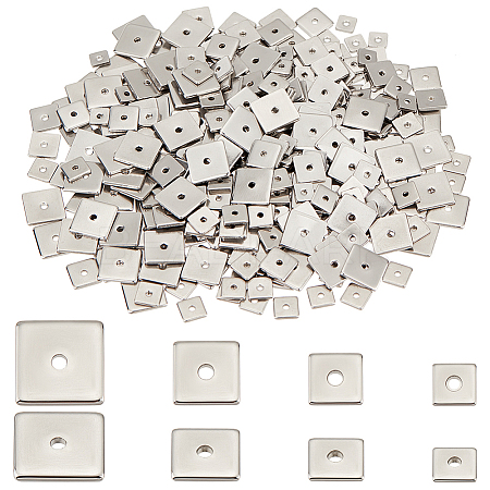   400Pcs 4 Styles 304 Stainless Steel Spacer Beads STAS-PH0019-77-1