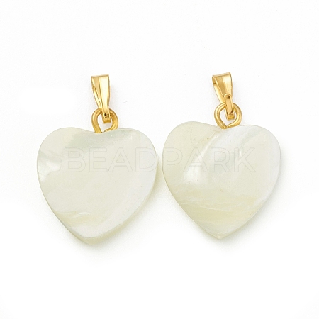Natural Trochid Shell/Trochus Shell Pendants SSHEL-K027-12-1