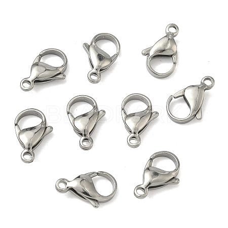 Tarnish Resistant 304 Stainless Steel Lobster Claw Clasps STAS-G035-G-1