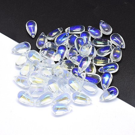 Transparent Glass Charms GLAA-YW0003-03-1