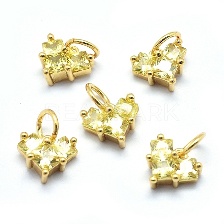 Brass Charms ZIRC-J040-29G-02-NR-1