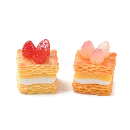 Opaque Resin Cabochons RESI-F072-08-1