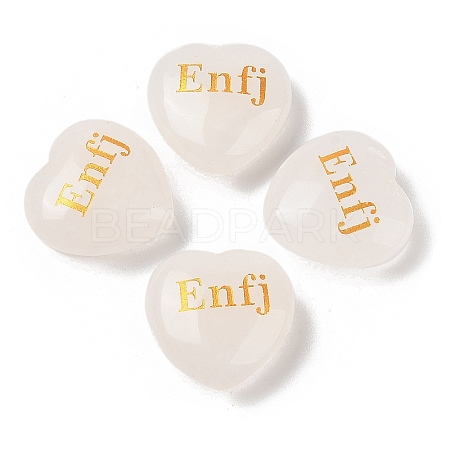 Natural Quartz Crystal Heart Engraving MBTI Figurines Statues for Home Office Desk Decorations X1-G-K353-05M-1