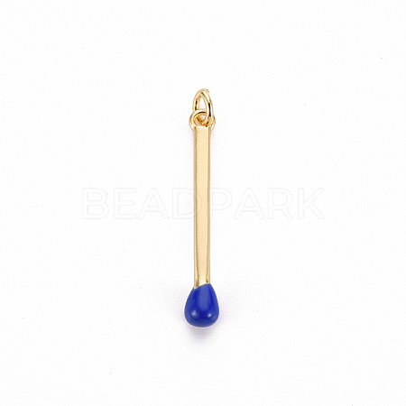 Brass Enamel Pendants KK-S362-032A-NR-1