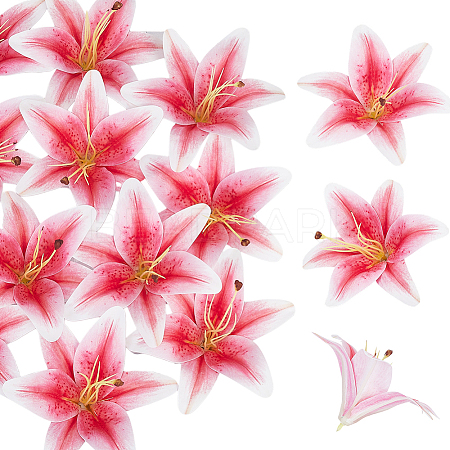 PU Leather & Plastic Artificial Flower AJEW-WH0696-419B-1
