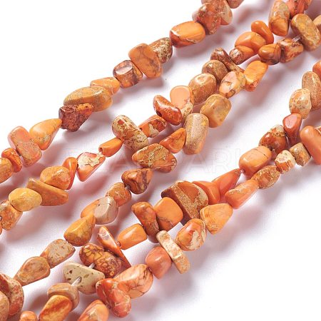 Natural Imperial Jasper Bead Strands G-P444-05B-1