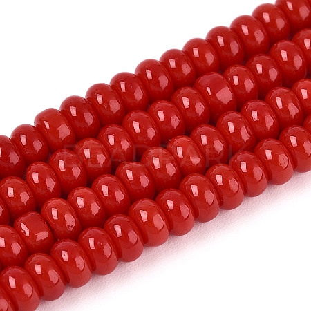 Opaque Spray Painted Glass Beads GLAA-ZX008-4mm-18N-1