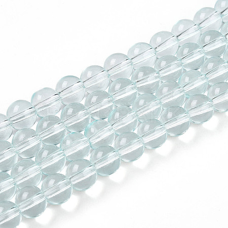 Baking Paint Transparent Glass Beads X1-DGLA-N006-8mm-07-1