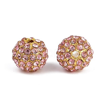 Alloy Rhinestone Beads RB-A034-10mm-A27G-1
