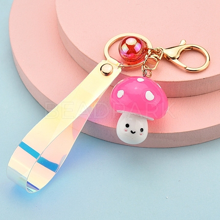 Luminous Acrylic Mushroom Keychain MUSH-PW0001-042D-1