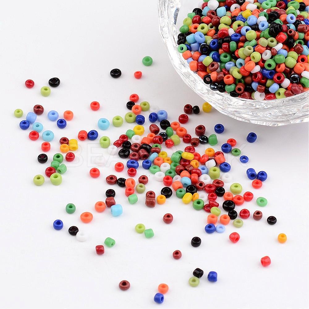 12/0 Opaque Colours Round Glass Seed Beads - Beadpark.com