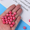 Opaque Striped Acrylic Beads MACR-S373-27D-03-7