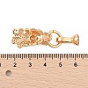 Brass Micro Pave Cubic Zirconia Fold Over Clasps KK-L223-003G-3