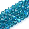 Electroplate Glass Beads Strands X-EGLA-A034-T10mm-L25-1
