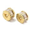 Rack Plating Brass Micro Pave Cubic Zirconia Beads KK-M252-11G-2