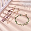 Gemstone Chips Beaded Anklet with 304 Stainless Steel Chains for Women X-AJEW-AN00497-2