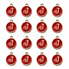 Golden Plated Alloy Enamel Charms X-ENAM-S118-03J-2