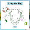 Acrylic Star Charm Iron Chain Bag Decorative Chains HJEW-OC00299-2