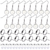 50Pcs 304 Stainless Steel Earring Hooks & 50Pcs Stud Earring Findings STAS-SC0008-68-1