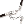 Braided Round Imitation Leather Bracelets Making BJEW-H610-01P-09-3
