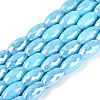 Anti-Tarnish Electroplate Glass Beads Strands EGLA-Q130-02A-04-1