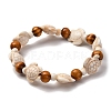 Sea Turtle Synthetic Turquoise Stretch Bracelets BJEW-JB10253-2