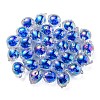 UV Plating Rainbow Iridescent Acrylic Beads OACR-F004-07C-3