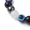 Round Gemstone Beaded Stretch Bracelets BJEW-JB11005-05-4