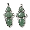 Natural Green Aventurine Pendants G-Q158-04F-1