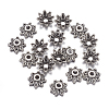 Flower Tibetan Silver Bead Caps X-A475-4