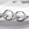 Tarnish Resistant 304 Stainless Steel Huggie Hoop Earring Findings STAS-I097-051B-1