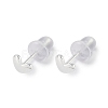 999 Sterling Silver Stud Earrings for Women EJEW-S215-30S-07-1