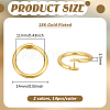 28Pcs 2 Colors Brass Open Jump Rings KK-BC0015-82-2