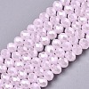 Electroplate Glass Beads Strands X-EGLA-A034-J8mm-A09-1