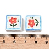 Printed Handmade Porcelain Beads PORC-G016-04B-4