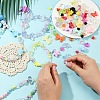DIY Heart & Flower & Round Acrylic Beads & Alloy Keychain Making Kits DIY-YW0010-88-5