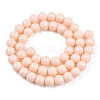 Opaque Solid Color Glass Beads Strands GLAA-T032-P8mm-09-3