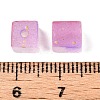 Frosted Glass Beads with Golden Glitter Powder DGLA-NH001-6mm-01J-3